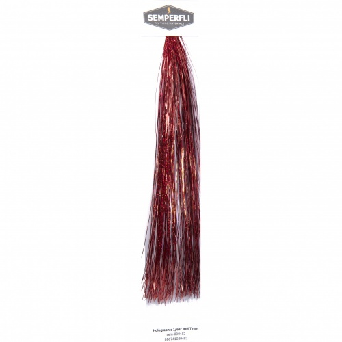 Semperfli Semperflash Holographic 1/69'' Red Tinsel Fly Tying Materials (Product Length 32.8 Yds / 30m)