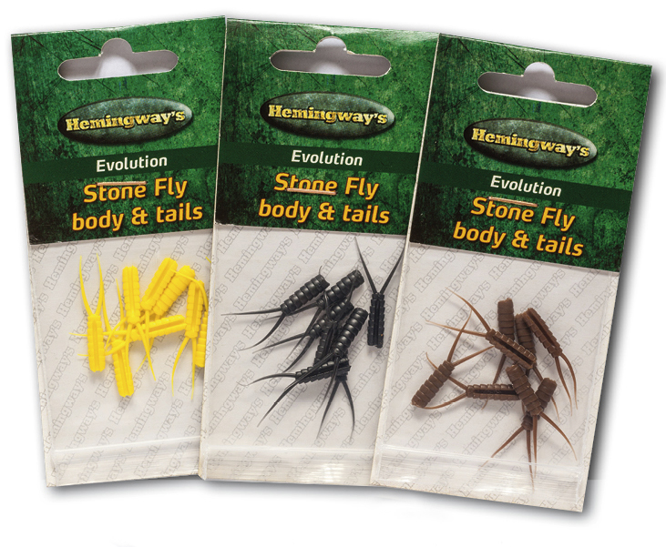 Hemingway's Evolution Stone Fly Body & Tails Medium Black Fly Tying Materials