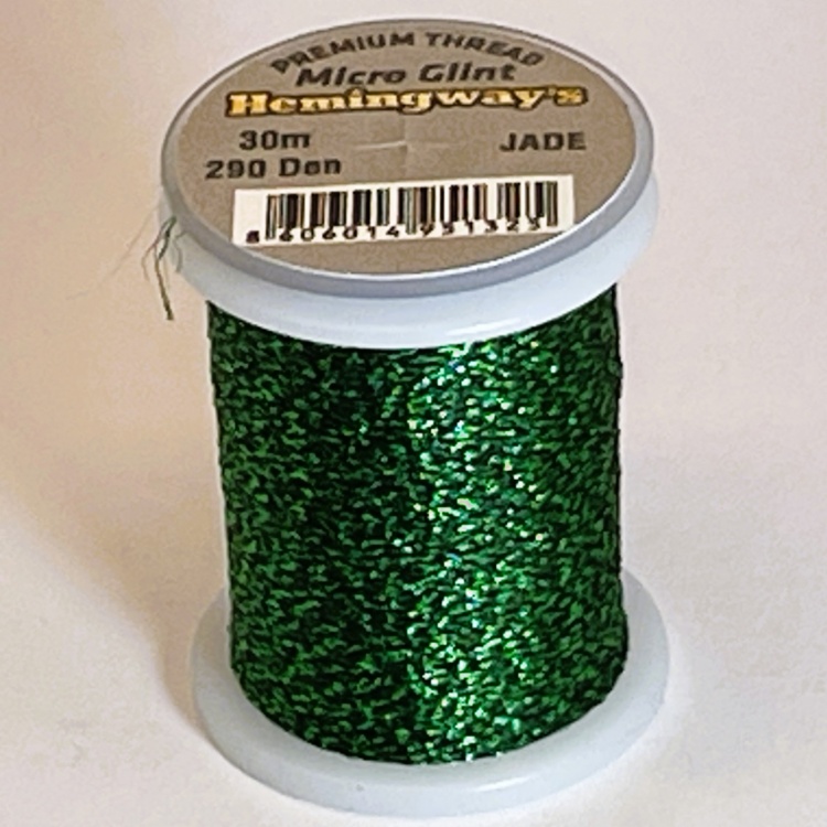 Hemingway's Micro Glint Jade Fly Tying Materials (Product Length 32.8 Yds / 30m)