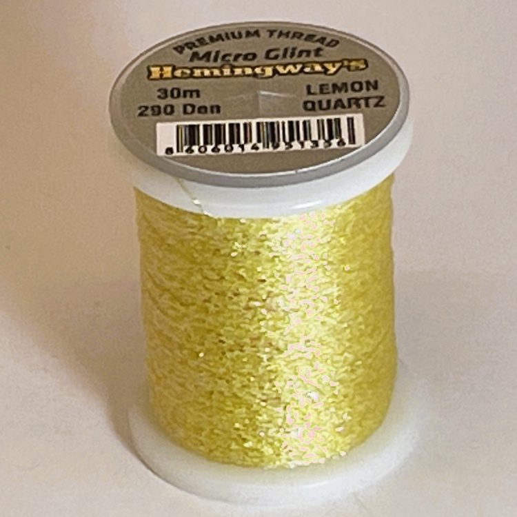 Hemingway's Micro Glint Lemon Quartz Fly Tying Materials (Product Length 32.8 Yds / 30m)