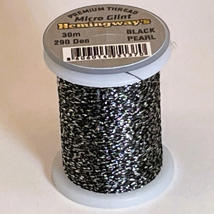 Hemingway's Micro Glint Black Pearl Fly Tying Materials (Product Length 32.8 Yds / 30m)