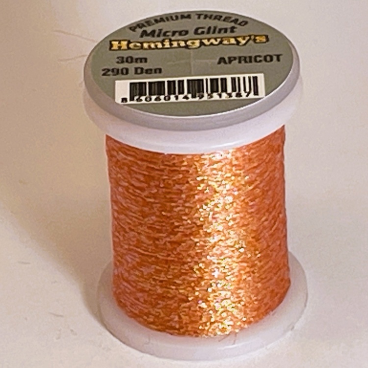 Hemingway's Micro Glint Apricot Fly Tying Materials (Product Length 32.8 Yds / 30m)
