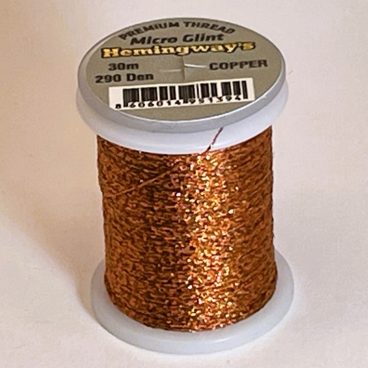 Hemingway's Micro Glint Copper Fly Tying Materials (Product Length 32.8 Yds / 30m)
