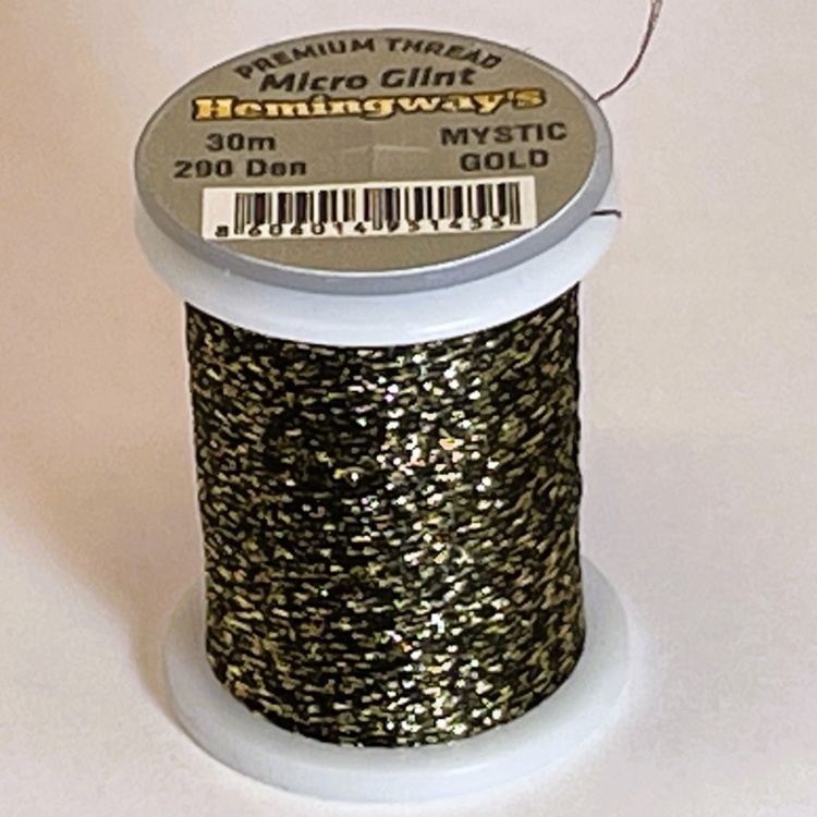 Hemingway's Micro Glint Mystic Gold Fly Tying Materials (Product Length 32.8 Yds / 30m)