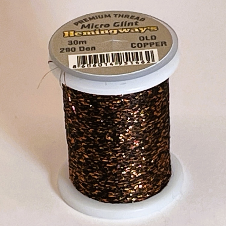 Hemingway's Micro Glint Old Copper Fly Tying Materials (Product Length 32.8 Yds / 30m)
