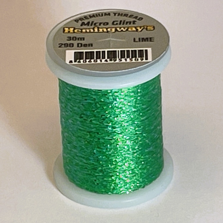 Hemingway's Micro Glint Lime Fly Tying Materials (Product Length 32.8 Yds / 30m)