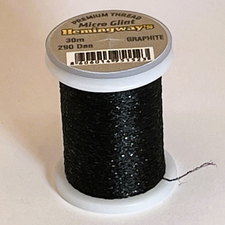 Hemingway's Micro Glint Graphite Fly Tying Materials (Product Length 32.8 Yds / 30m)