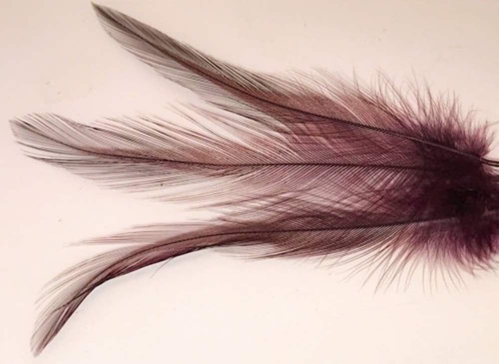 Veniard Loose Short Cock Feather Hackles 2 Gram Dark Claret Fly Tying Materials