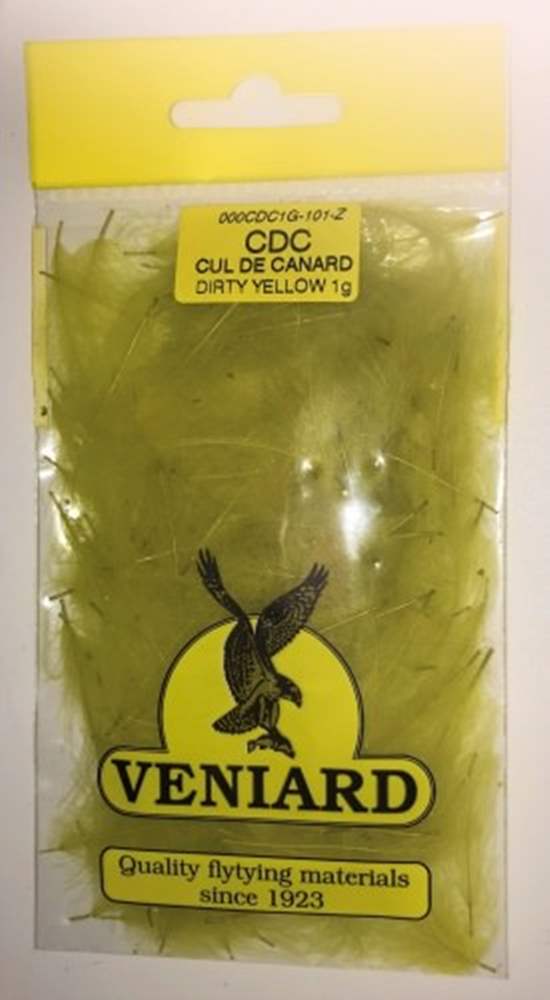 Veniard Cdc Feathers 1 Gram Dirty Yellow Fly Tying Materials