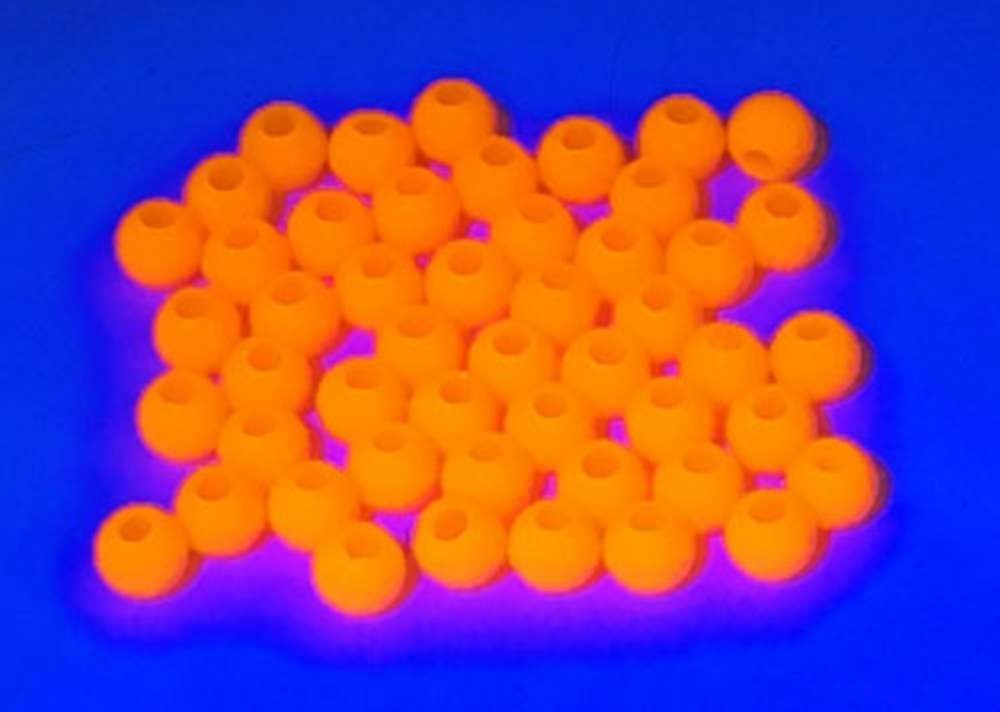 Veniard Firefly Hot Head Beads 3mm Fluorescent Orange Fly Tying Materials