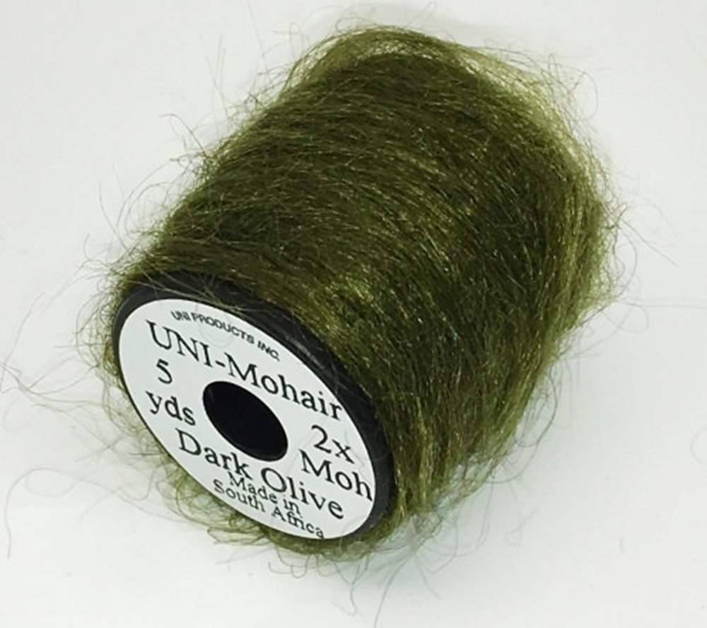 Uni Mohair Leech Yarn Dark Olive Fly Tying Materials (Product Length 5.46 Yds / 5m)