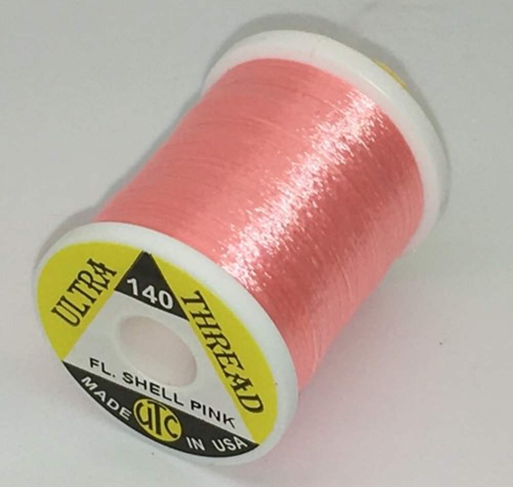 Utc Ultra Thread 140 Denier Fluorescent Shell Pink Fly Tying Threads (Product Length 100 Yds / 91m)
