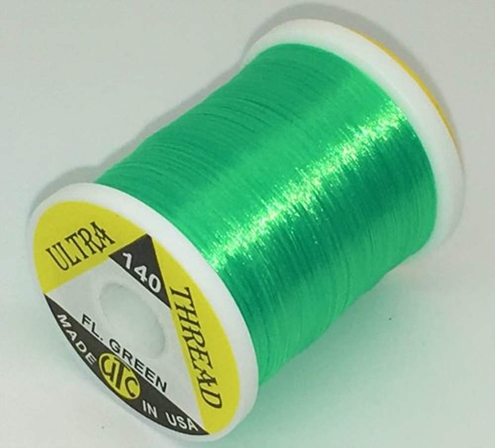 Utc Ultra Thread 140 Denier Fluorescent Green Fly Tying Threads (Product Length 100 Yds / 91m)