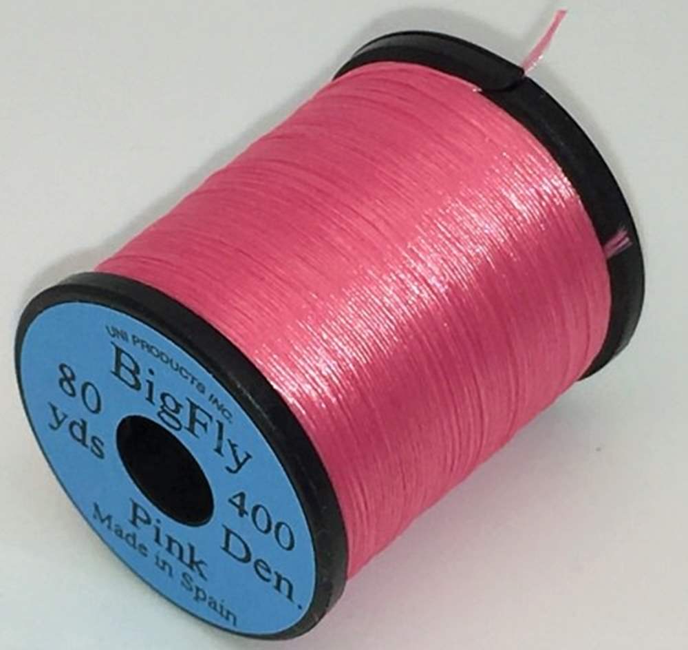 Uni Big Fly 3/0 Pink Fly Tying Threads (Product Length 80 Yds / 73m)