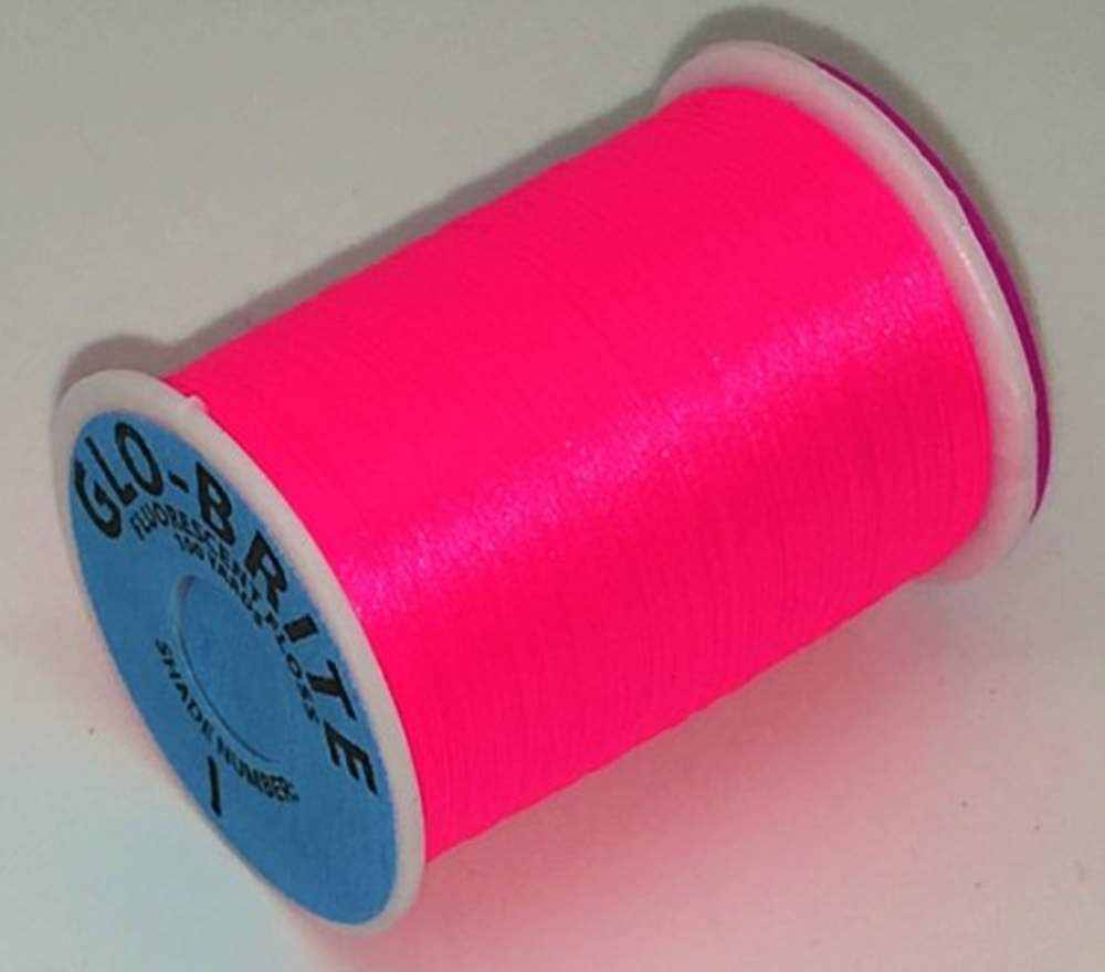 Veniard Glo-Brite Floss 100 Yards Neon Magenta #1 Fly Tying Materials (Product Length 100 Yds / 91m)