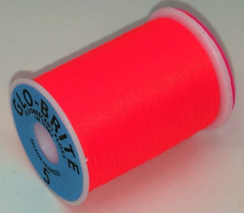 Veniard Glo-Brite Floss 100 Yards Fire Orange #5 Fly Tying Materials (Product Length 100 Yds / 91m)