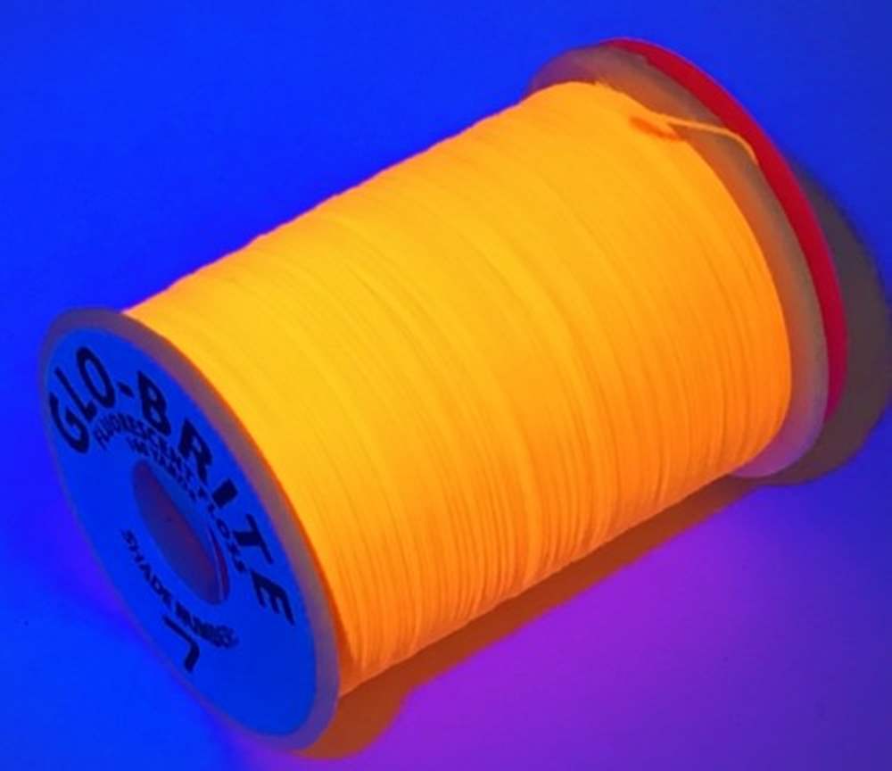 Veniard Glo-Brite Floss 100 Yards Orange #7 Fly Tying Materials (Product Length 100 Yds / 91m)