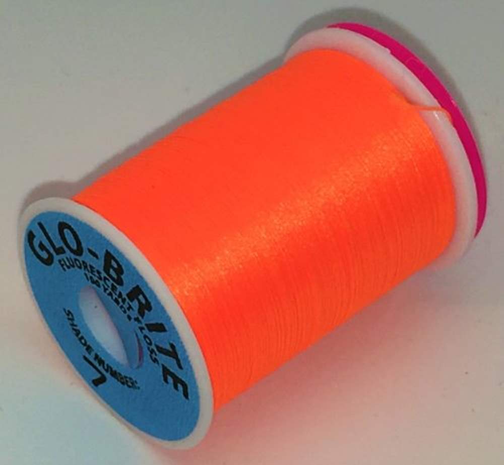 Veniard Glo-Brite Floss 100 Yards Orange #7 Fly Tying Materials