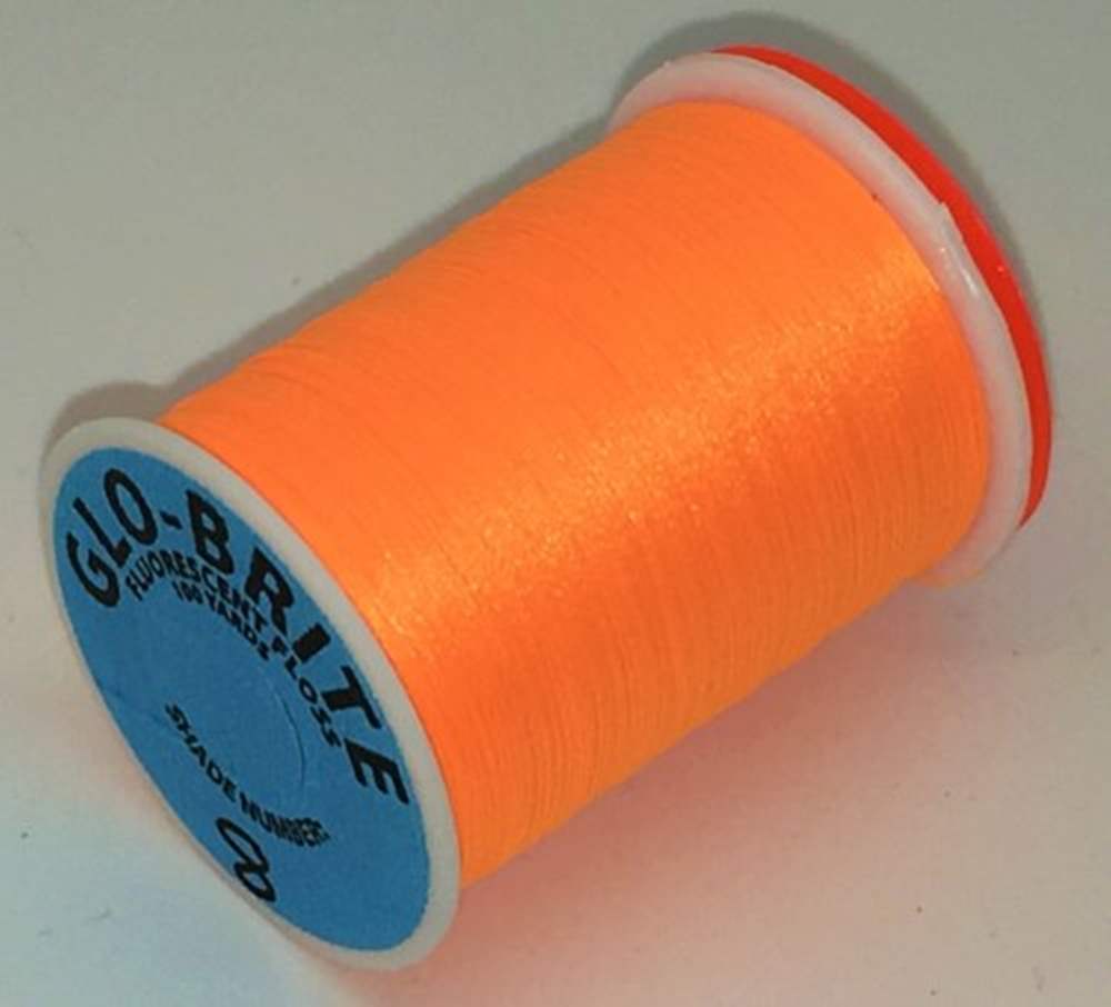 Veniard Glo-Brite Floss 100 Yards Amber #8 Fly Tying Materials (Product Length 100 Yds / 91m)