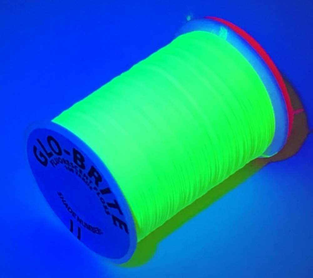 Veniard Glo-Brite Floss 100 Yards Phosphor Yellow #11 Fly Tying Materials (Product Length 100 Yds / 91m)