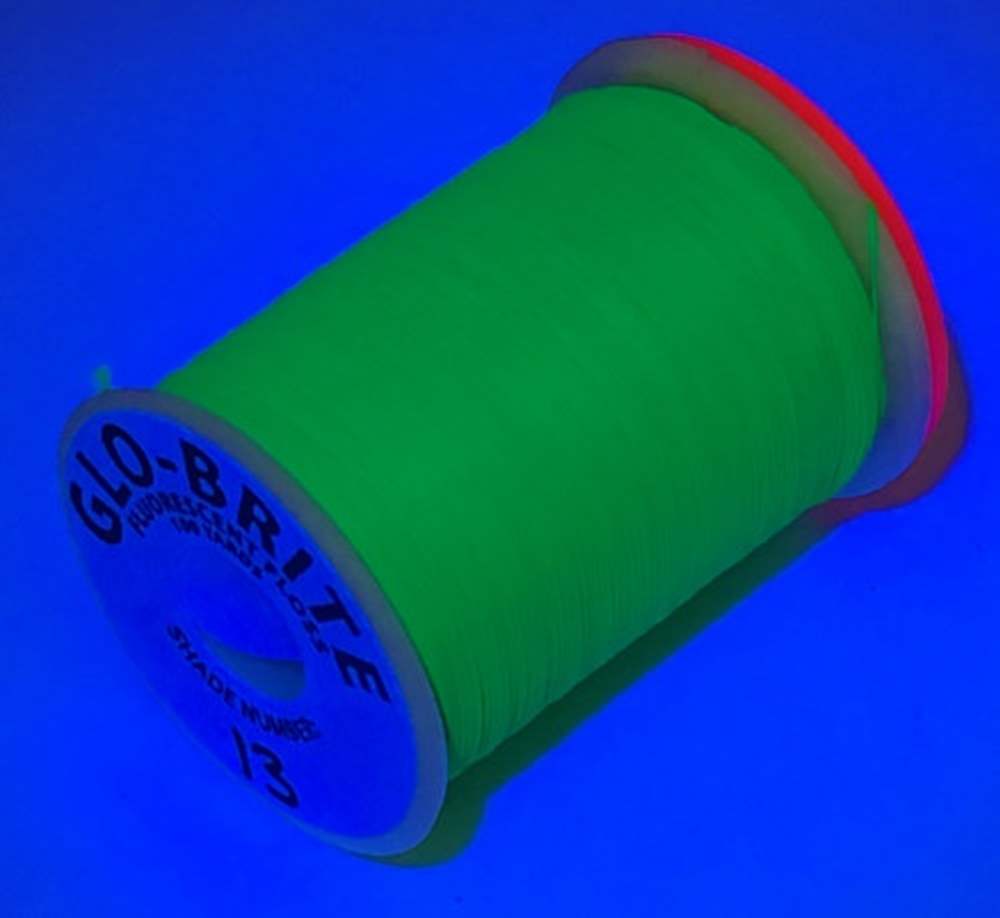 Veniard Glo-Brite Floss 100 Yards Green #13 Fly Tying Materials (Product Length 100 Yds / 91m)