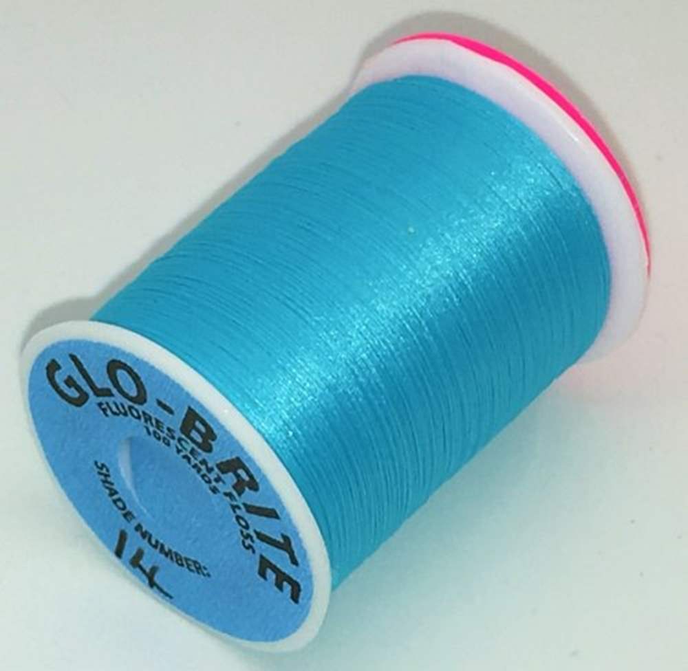 Veniard Glo-Brite Floss 100 Yards Blue #14 Fly Tying Materials (Product Length 100 Yds / 91m)