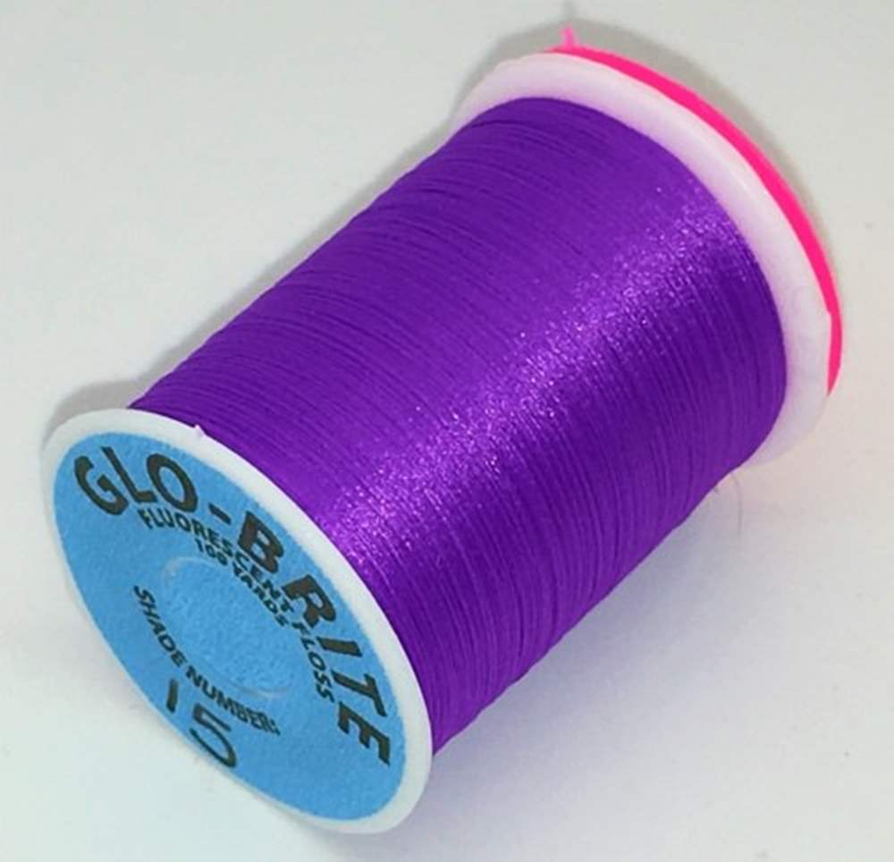 Veniard Glo-Brite Floss 100 Yards Purple #15 Fly Tying Materials