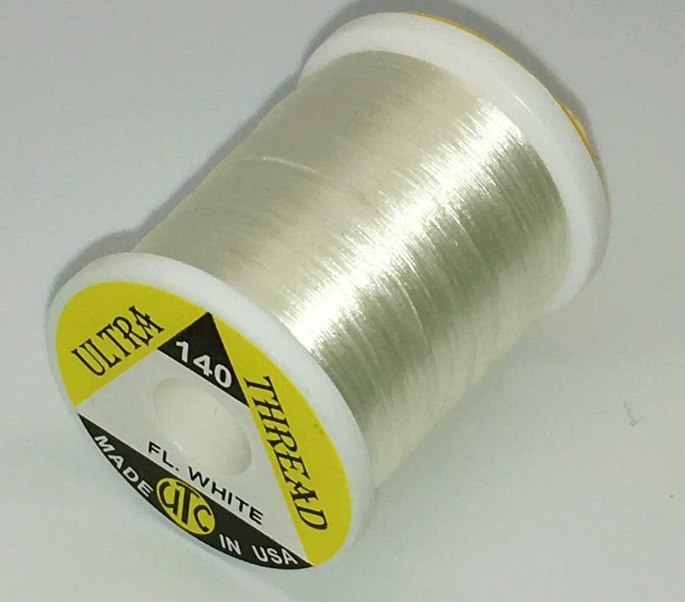 Utc Ultra Thread 140 Denier Fluorescent White Fly Tying Threads (Product Length 100 Yds / 91m)