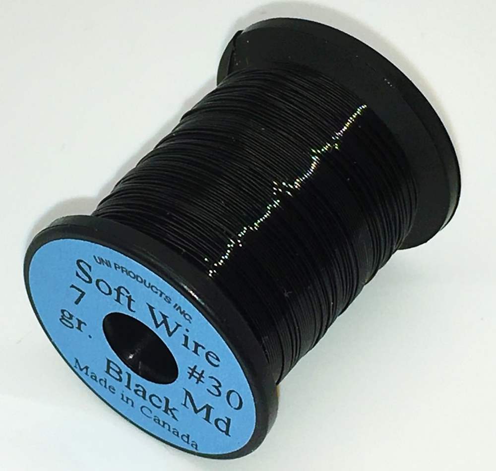 Uni Soft Copper Wire Medium 0.3mm Black Fly Tying Materials
