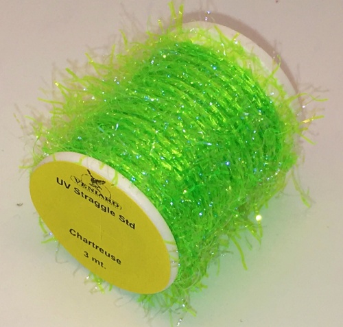 Veniard Uv Straggle Chenille Standard (3M) Chartreuse Fly Tying Materials (Product Length 3.28 Yds / 3m)