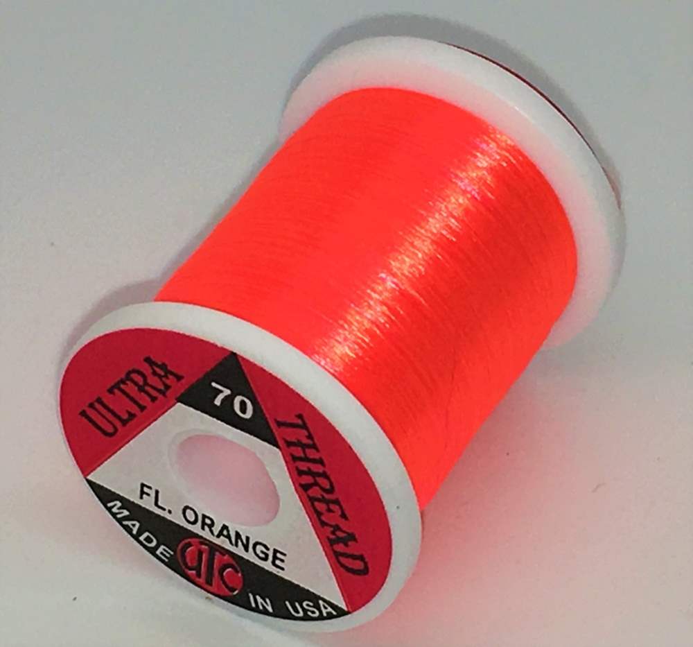 Utc Ultra Thread 70 Denier Fluorescent Orange Fly Tying Threads (Product Length 100 Yds / 91m)