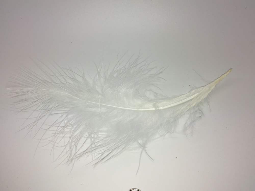 Veniard Turkey Marabou Feathers Bleached White Fly Tying Materials