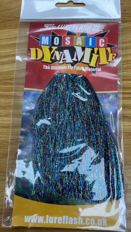 Lureflash Mosaic Dynamite Blue Hanked Fly Tying Material