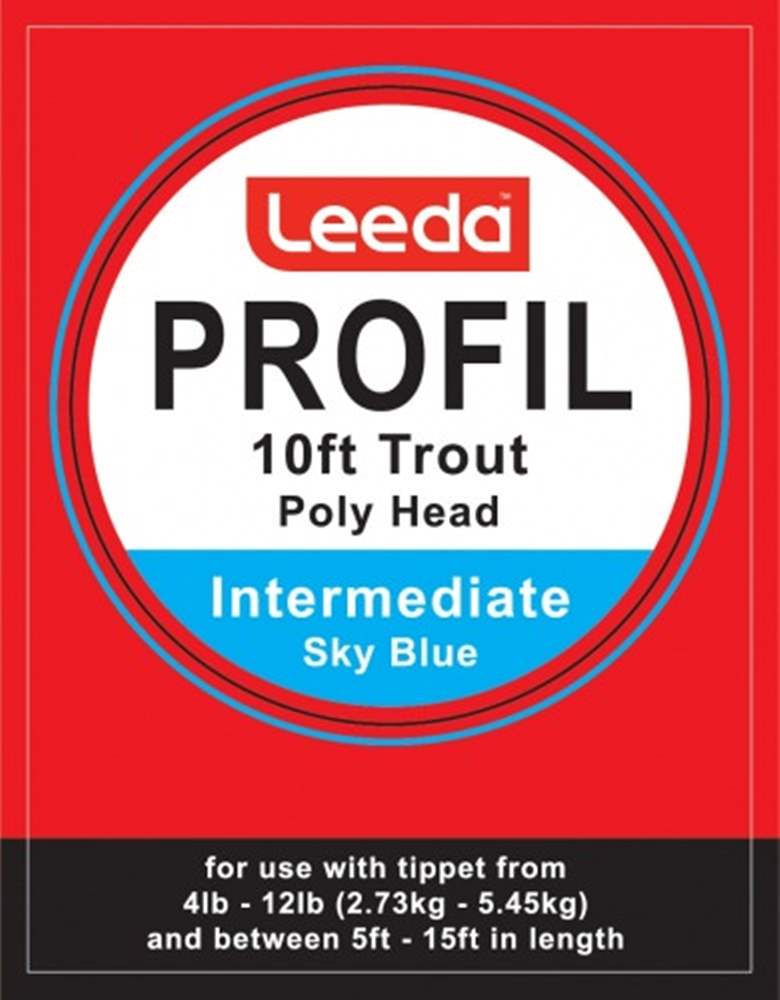 Leeda Profil Poly Head Trout Polyleader 10 foot (Sky Blue) Intermediate