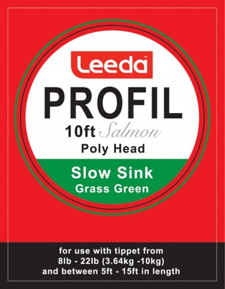 Leeda Profil Poly Head Salmon Polyleader 10 foot (Grass Green ) Slow Sink