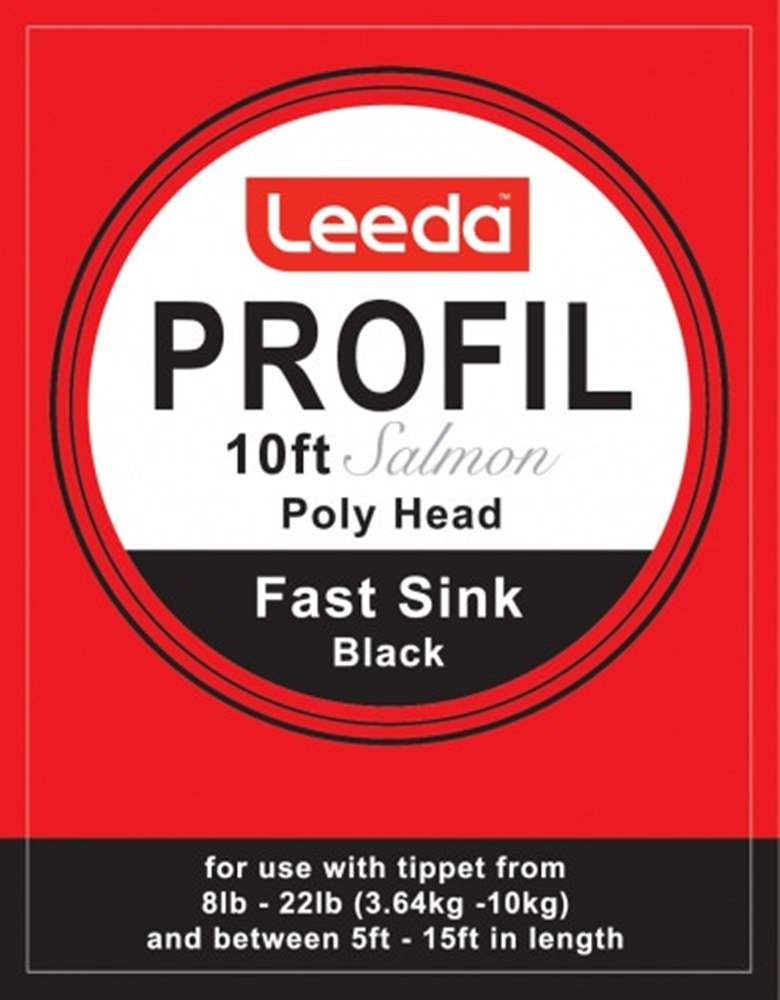 Leeda Profil - Poly Head Salmon Polyleader - 10 foot - (Black) Fast Sink