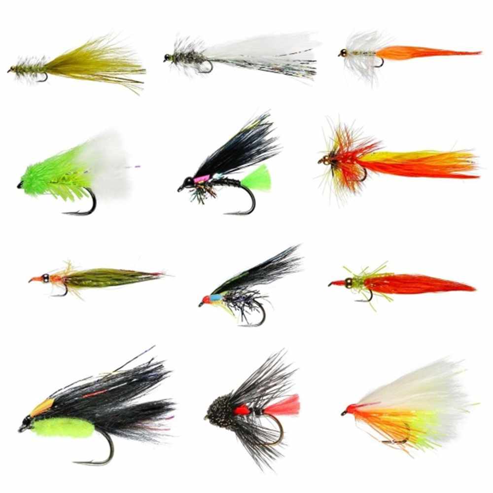6 Black Booby Cormorant Trout Flies - Size 10 Lures For Fly Fishing - Troutflies UK