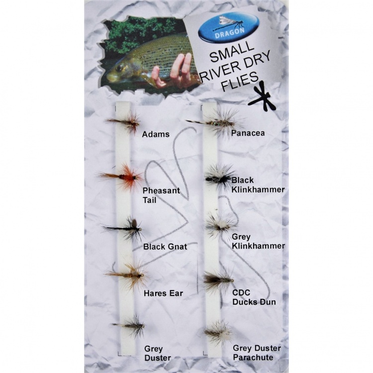 Dragon Tackle Small River Dries Fishing Fly Assortment