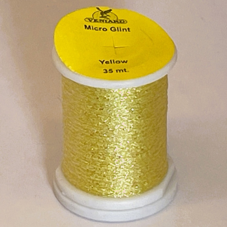Veniard Micro Glint Yellow Fly Tying Materials (Product Length 38.27 Yds / 35m)