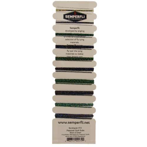 Semperfli Peacock Quill Subs Multicard Fly Tying Materials (Product Length 1.1 Yds / 1m)