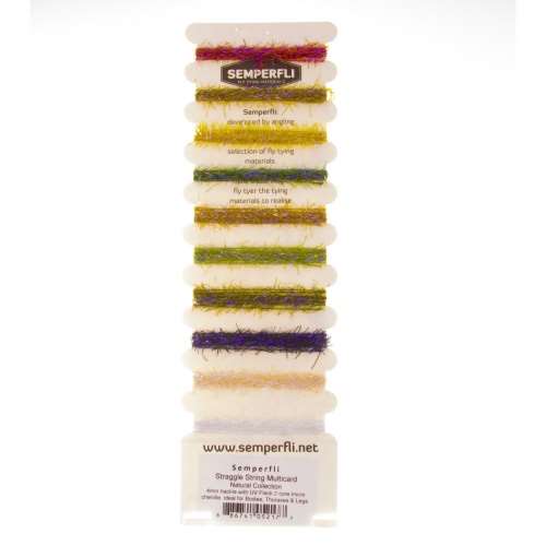 Semperfli Straggle String Multicard Pack Naturals Collection Fly Tying Materials (Product Length 1.1 Yds / 1m)