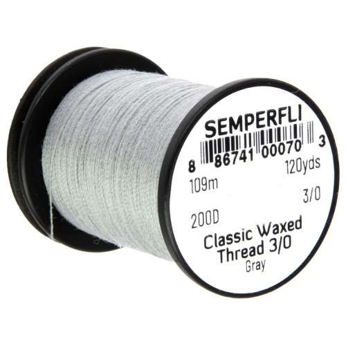 Semperfli Classic Waxed Thread 3/0 120 Yards Gray