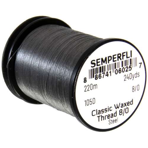 Semperfli Classic Waxed Thread 8/0 240 Yards Steel