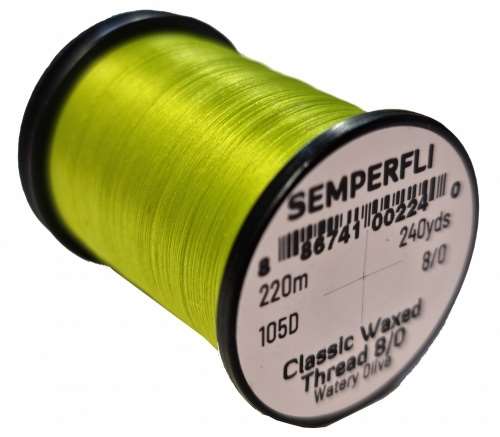 Semperfli Classic Waxed Thread 8/0 240 Yards Watery Olive
