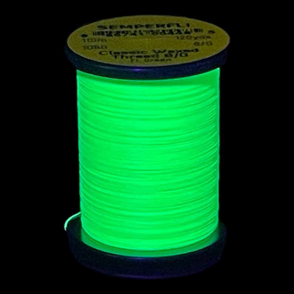 Classic Waxed Thread 8/0 110m (120 Yards) Fl Green for Fly Tying
