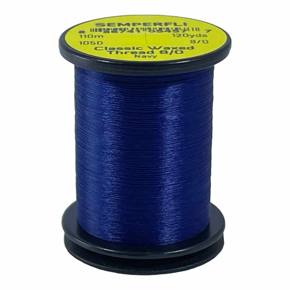 Classic Waxed Thread 8/0 110m (120 Yards) Navy for Fly Tying