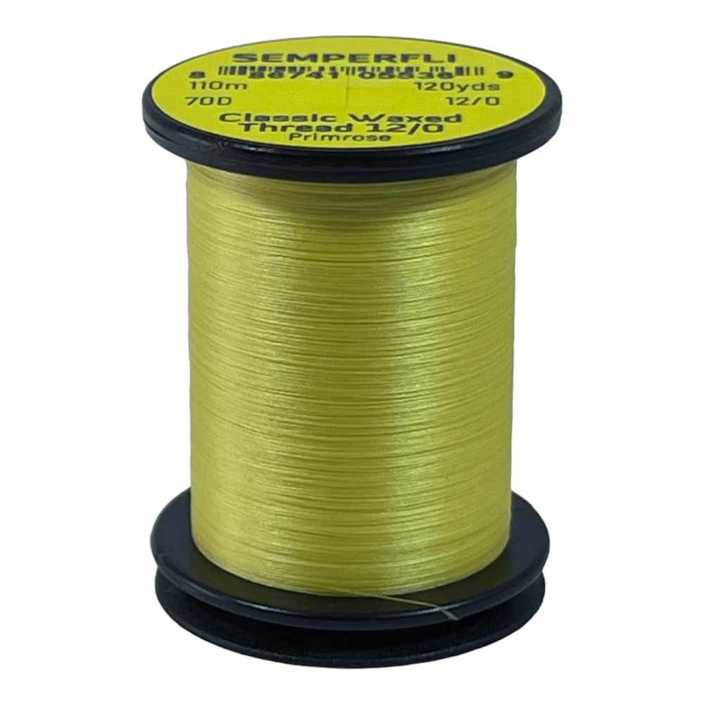 Classic Waxed Thread 12/0 110m (120 Yards) Primrose for Fly Tying