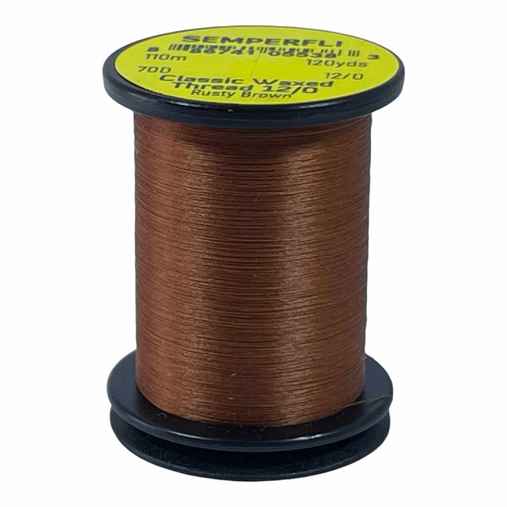 Classic Waxed Thread 12/0 110m (120 Yards) Rusty Brown for Fly Tying