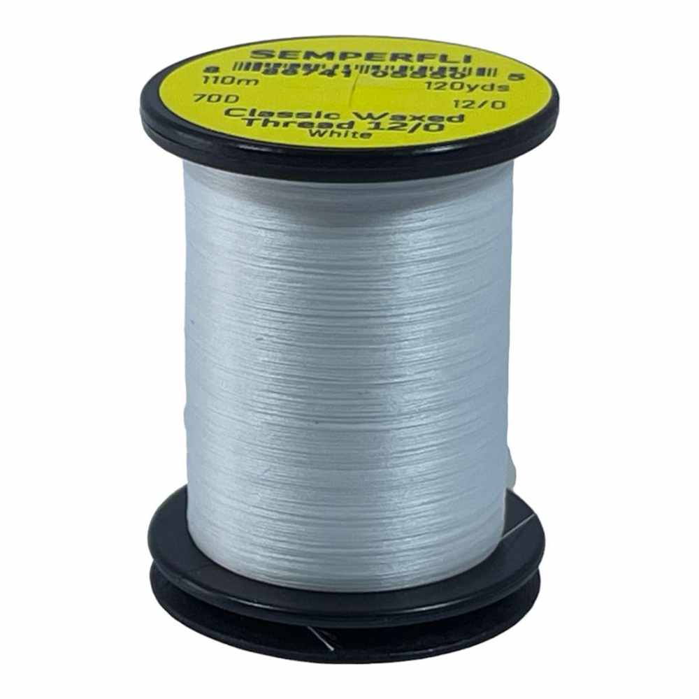 Classic Waxed Thread 12/0 110m (120 Yards) White for Fly Tying