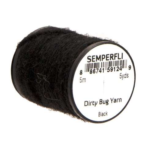 Semperfli Dirty Bug Yarn Black Fly Tying Materials (Product Length 5.46 Yds / 5m)
